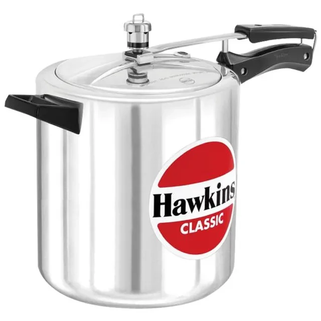 Hawkins Classic Aluminium Inner Lid Pressure Cooker - With Handle, Silver, CL8T, 8 l-1.webp